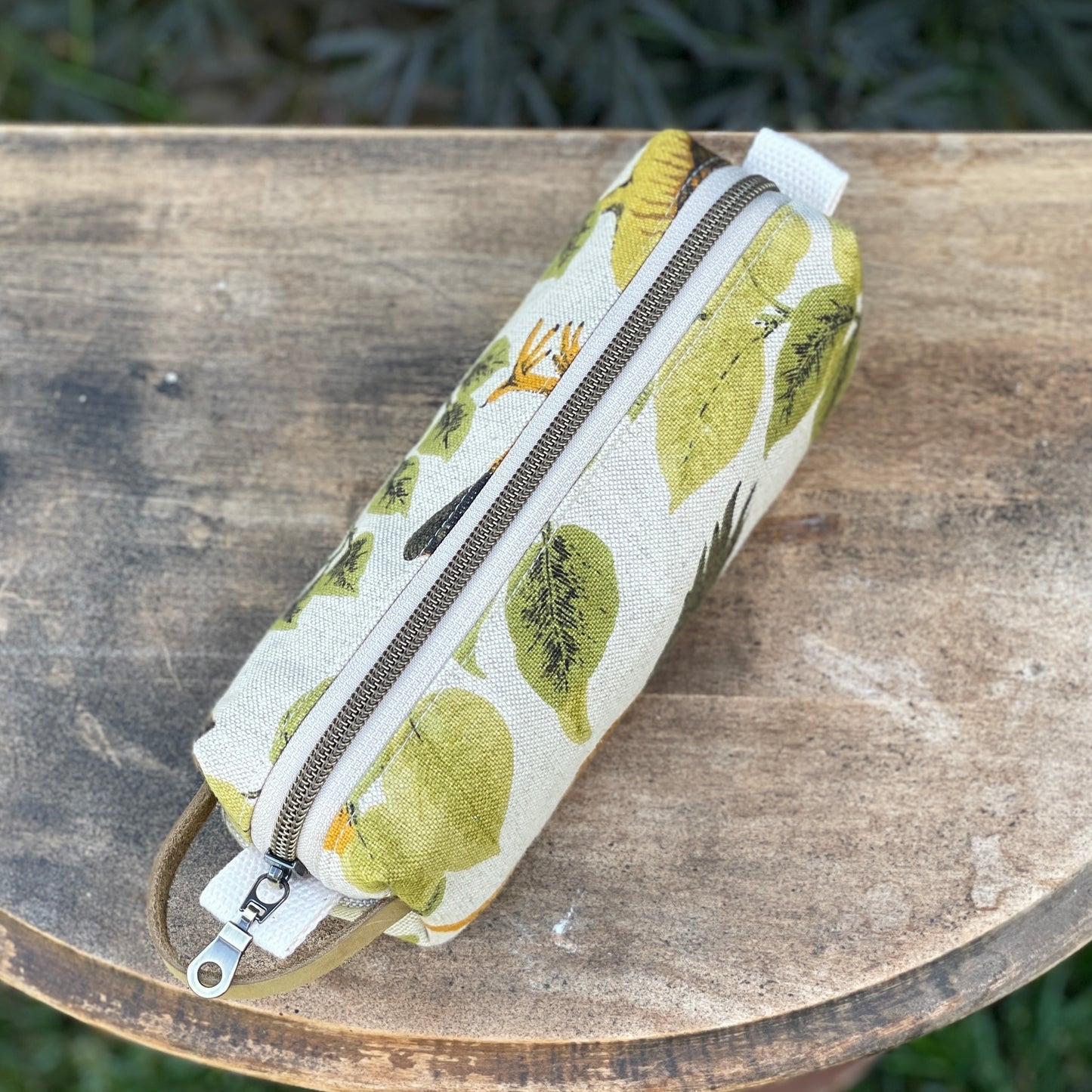 Boxy Pencil Case - Green Foliage