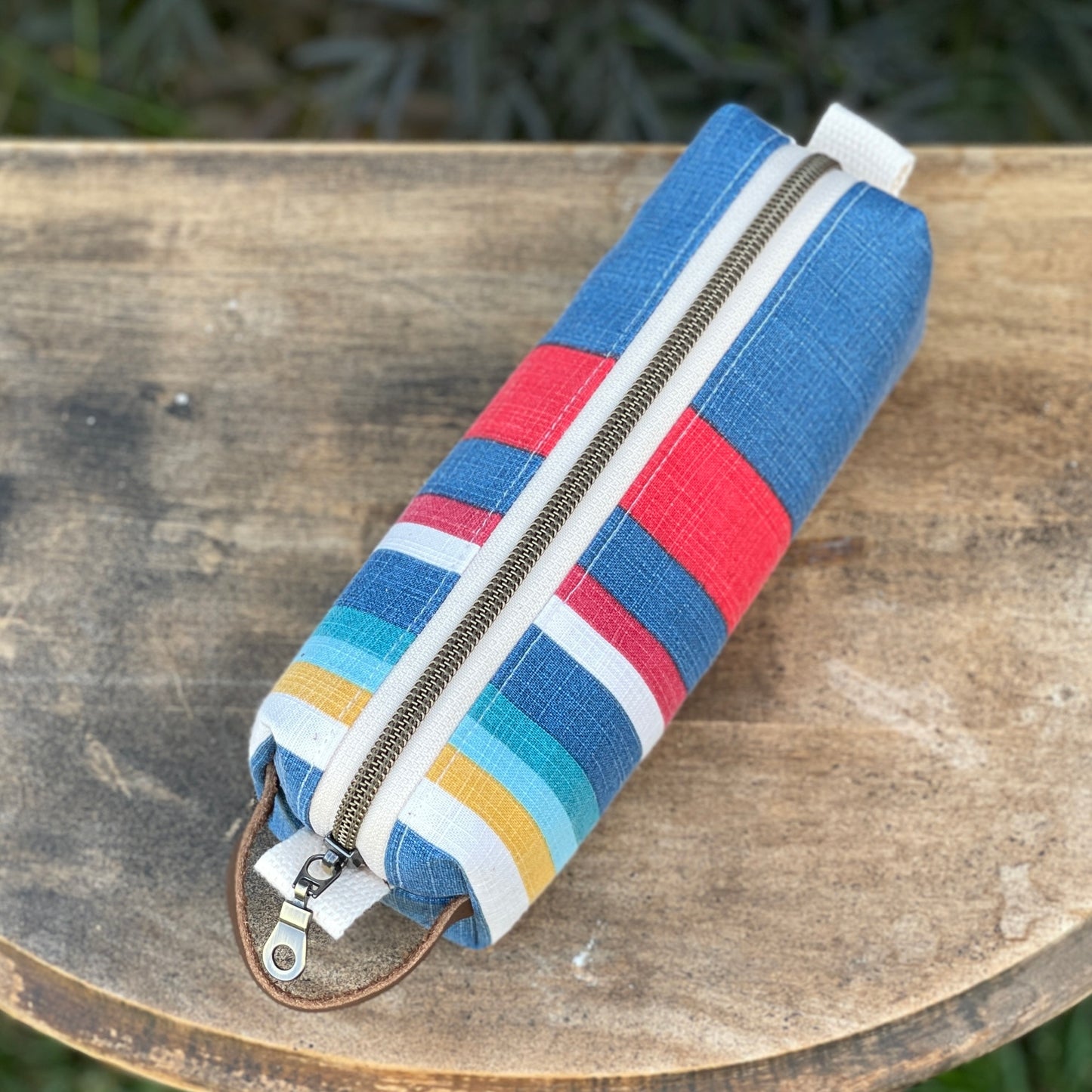Boxy Pencil Case - Bright Stripes
