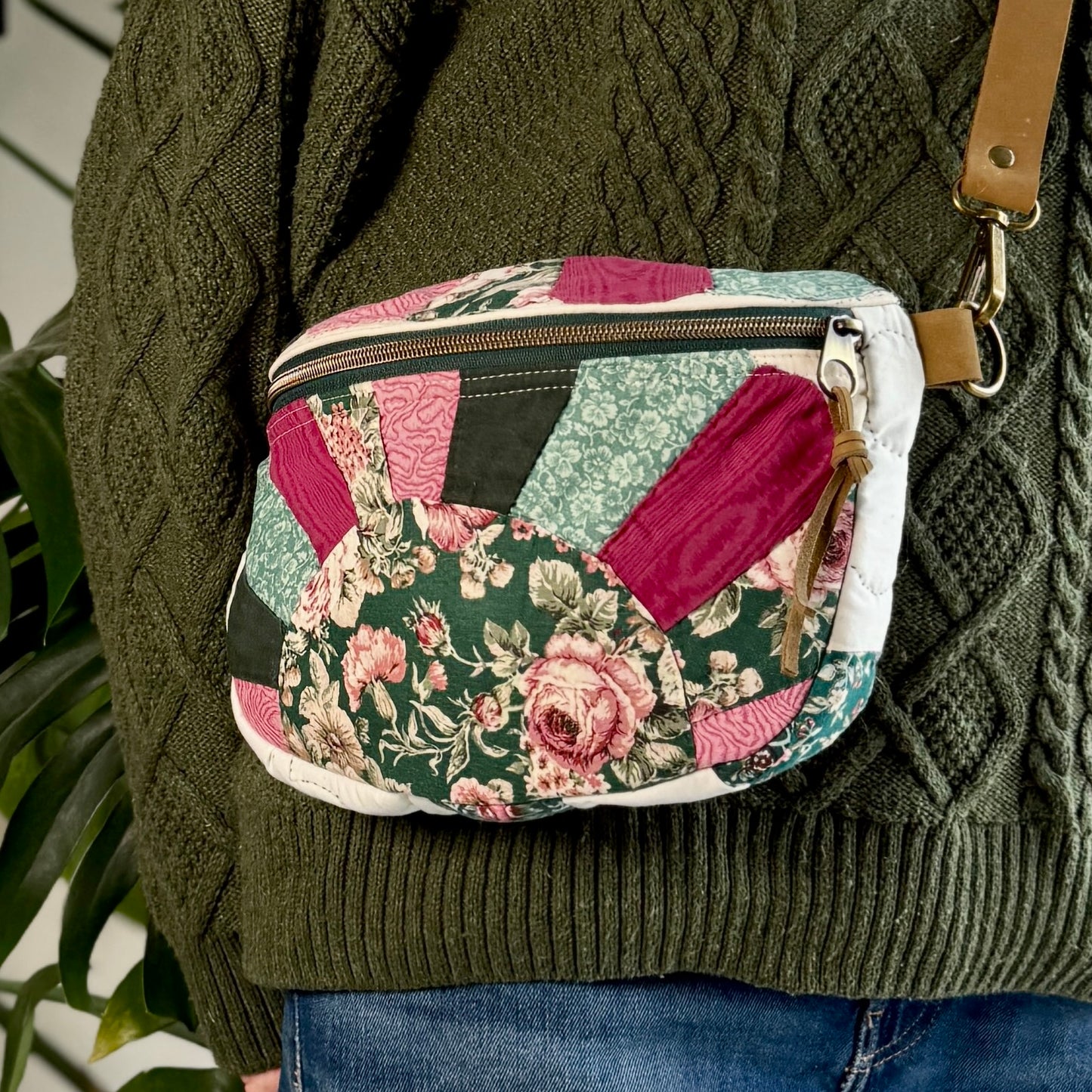 Upcycled Quilt Bag - 90's Sunset