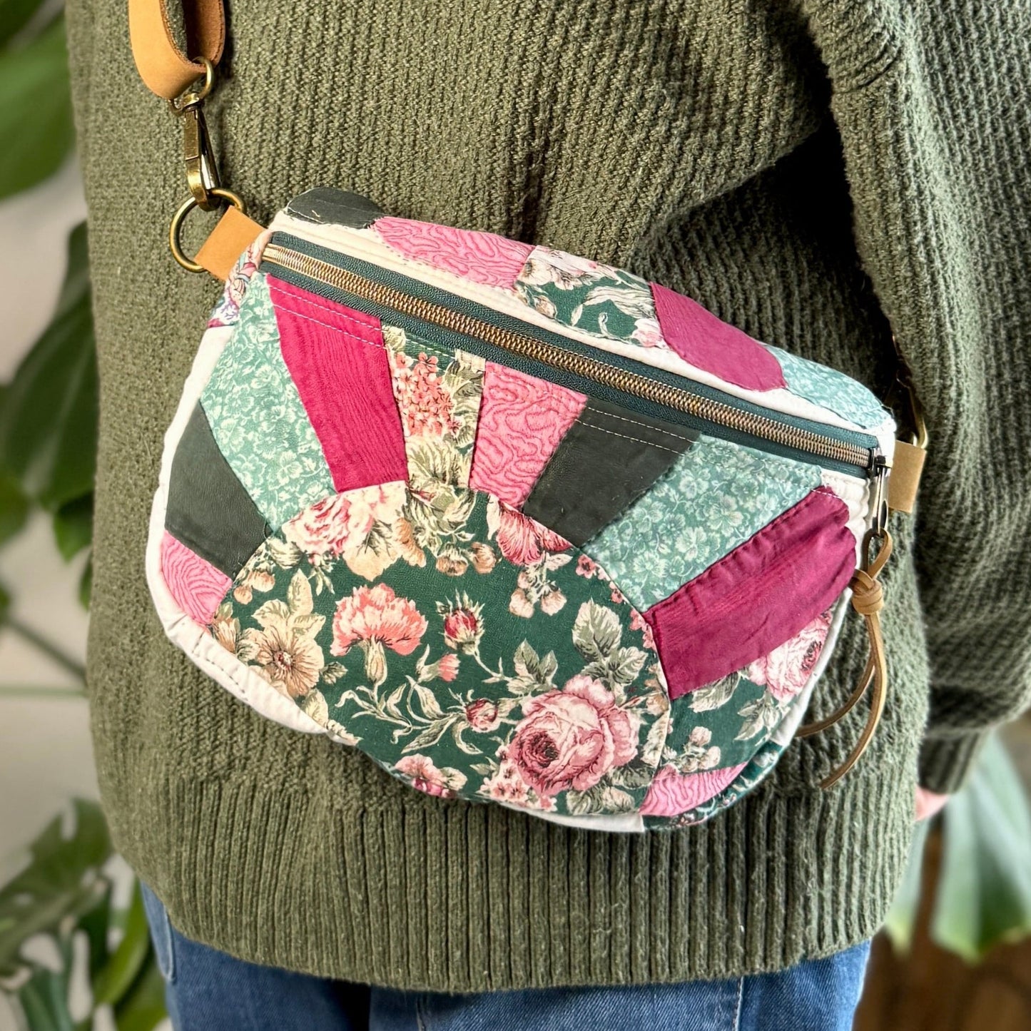 Upcycled Quilt Bag - 90's Sunset