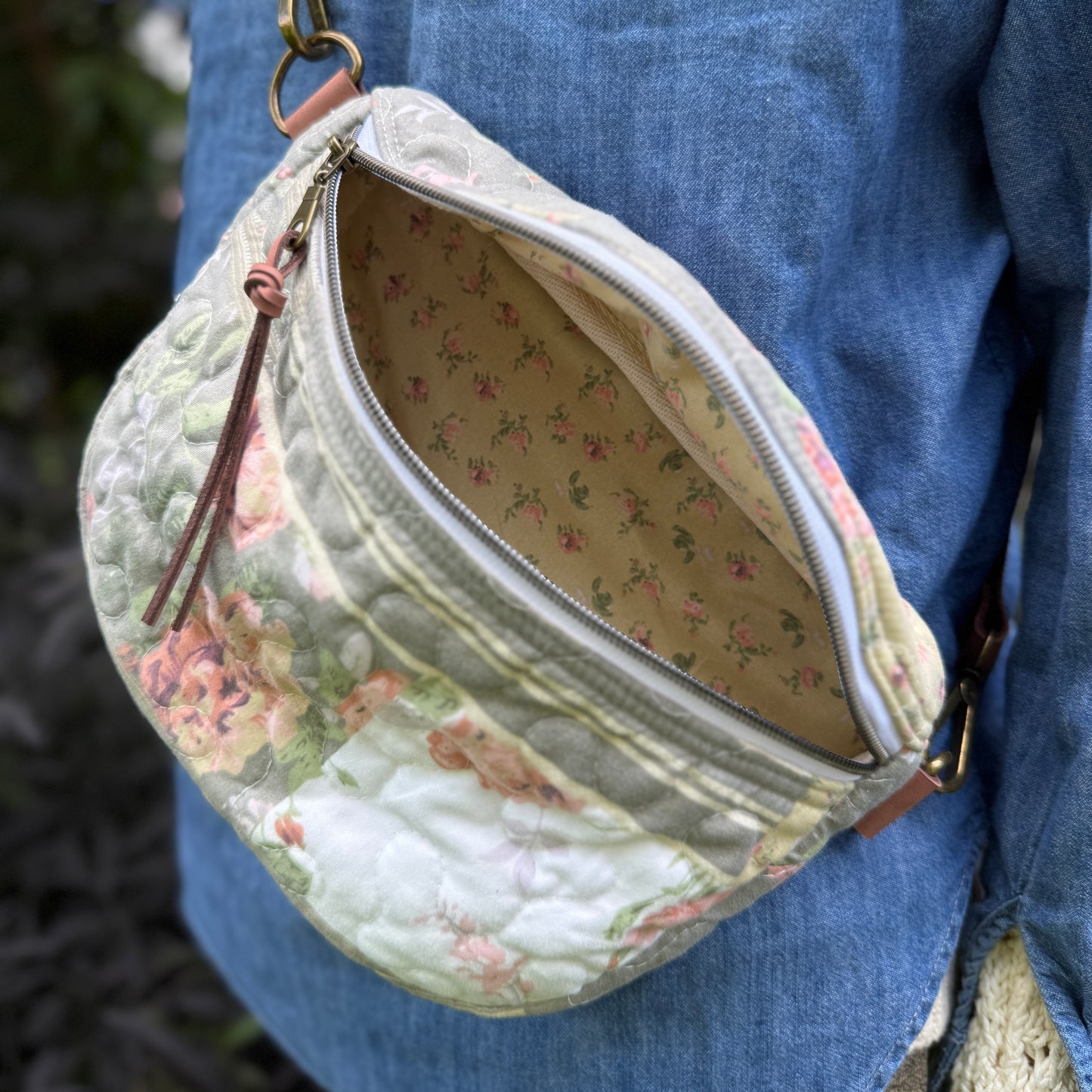 Upcycled Quilt Bag - Floral Dreams 2