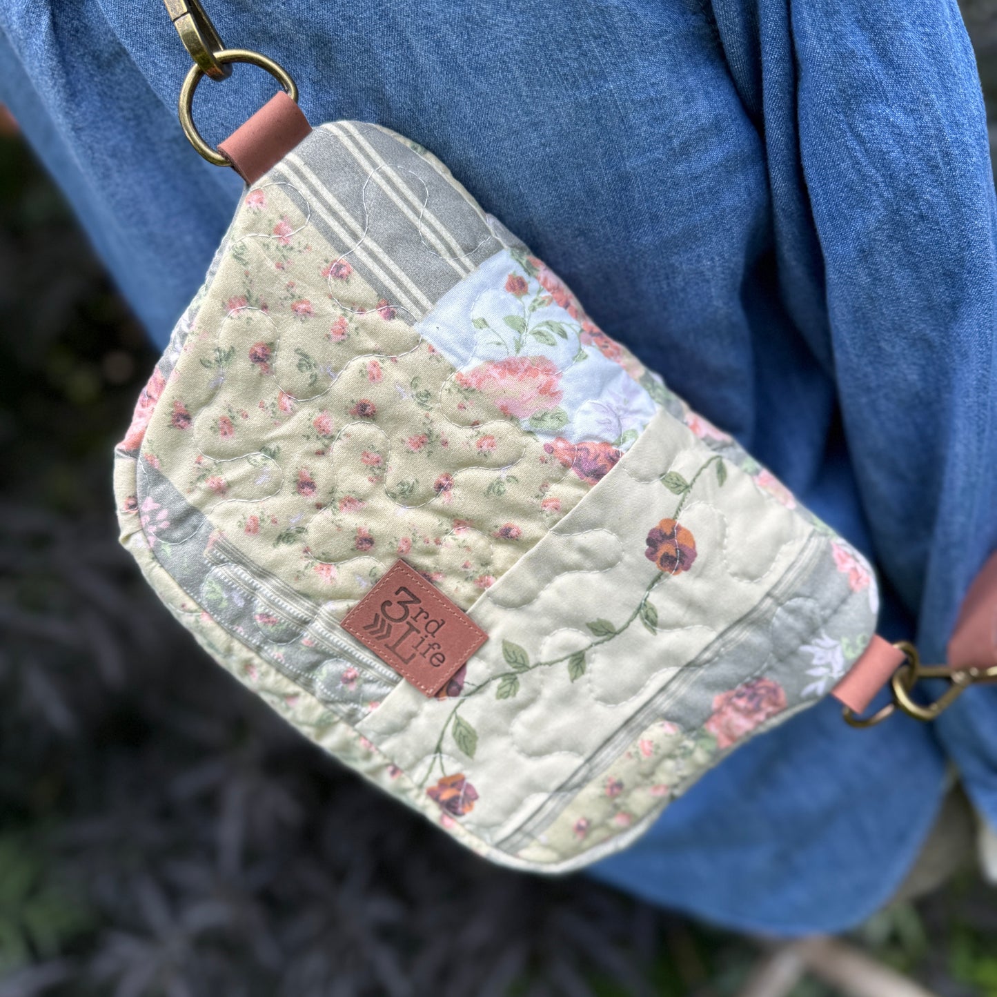 Upcycled Quilt Bag - Floral Dreams 2