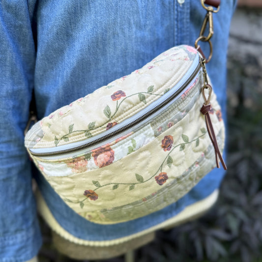 Upcycled Quilt Bag - Floral Dreams 1