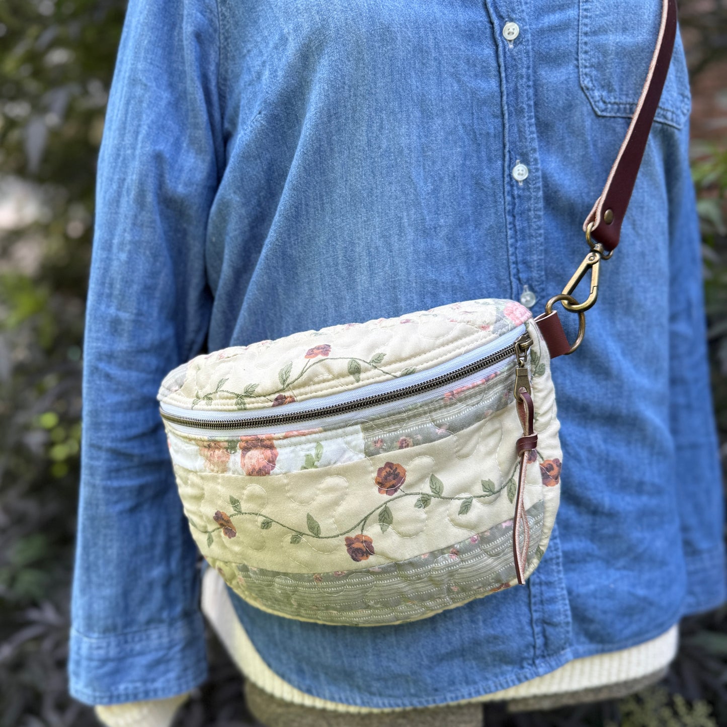 Upcycled Quilt Bag - Floral Dreams 1