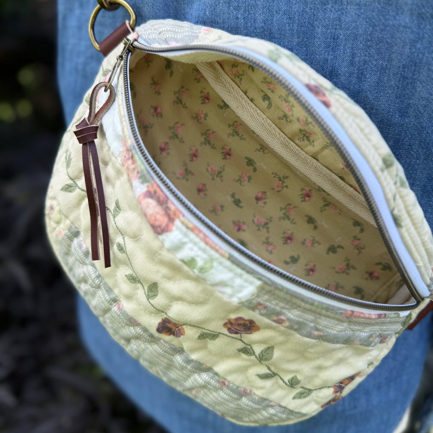 Upcycled Quilt Bag - Floral Dreams 1