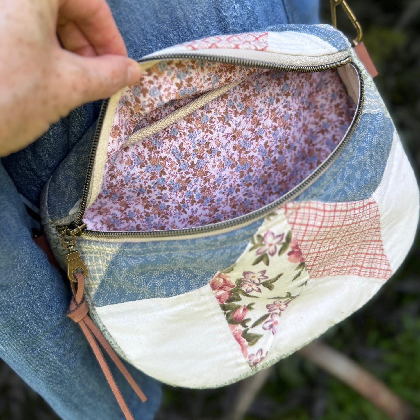 Upcycled Quilt Bag - Cotton Candy Star 2