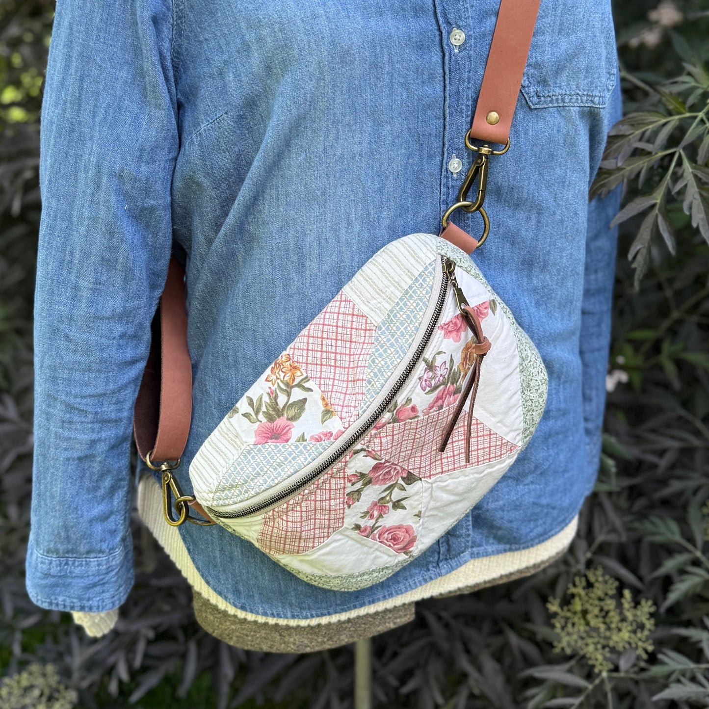 Upcycled Quilt Bag - Cotton Candy Star 1
