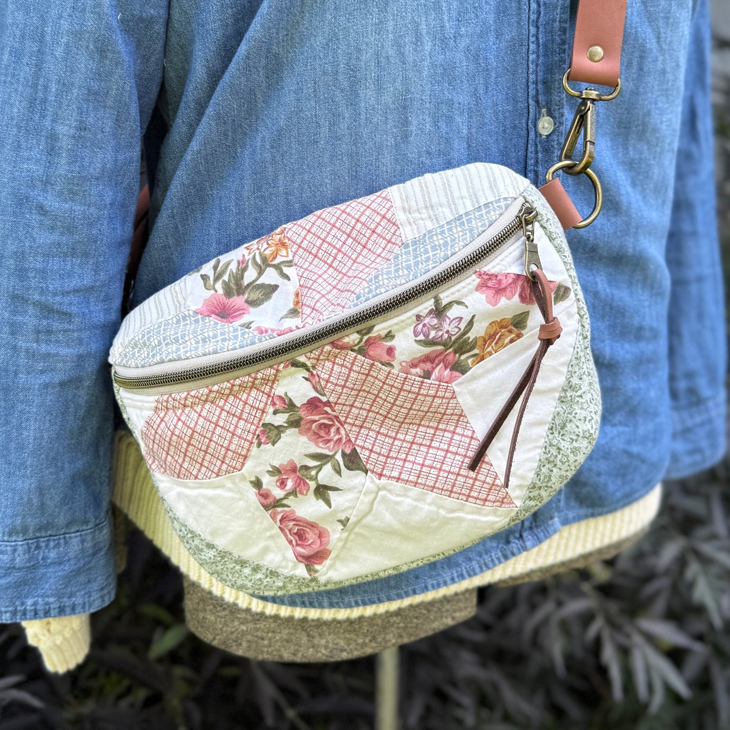 Upcycled Quilt Bag - Cotton Candy Star 1