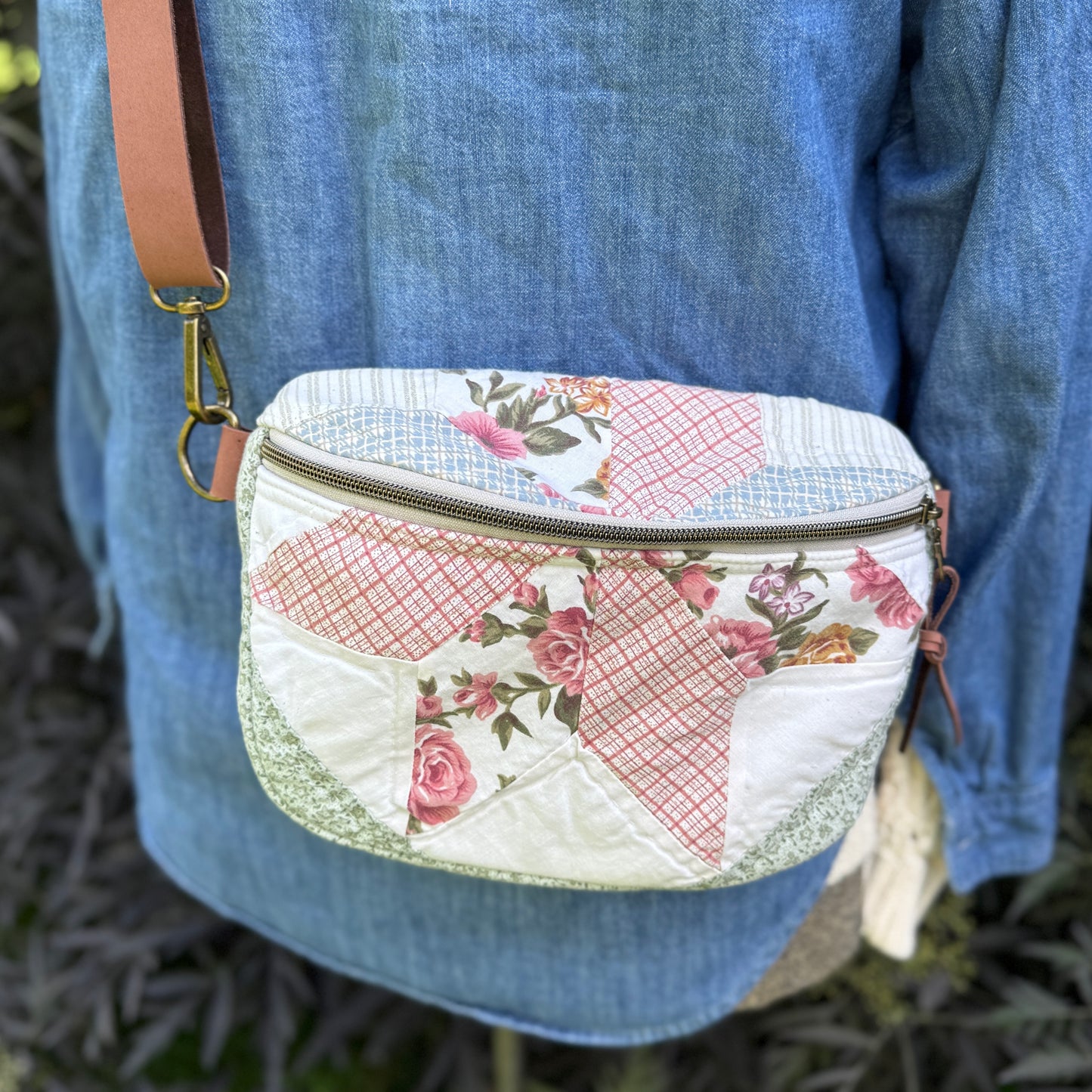 Upcycled Quilt Bag - Cotton Candy Star 1