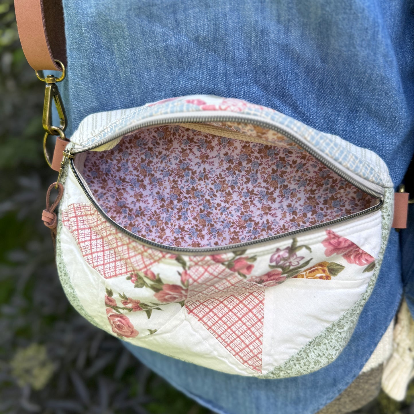 Upcycled Quilt Bag - Cotton Candy Star 1