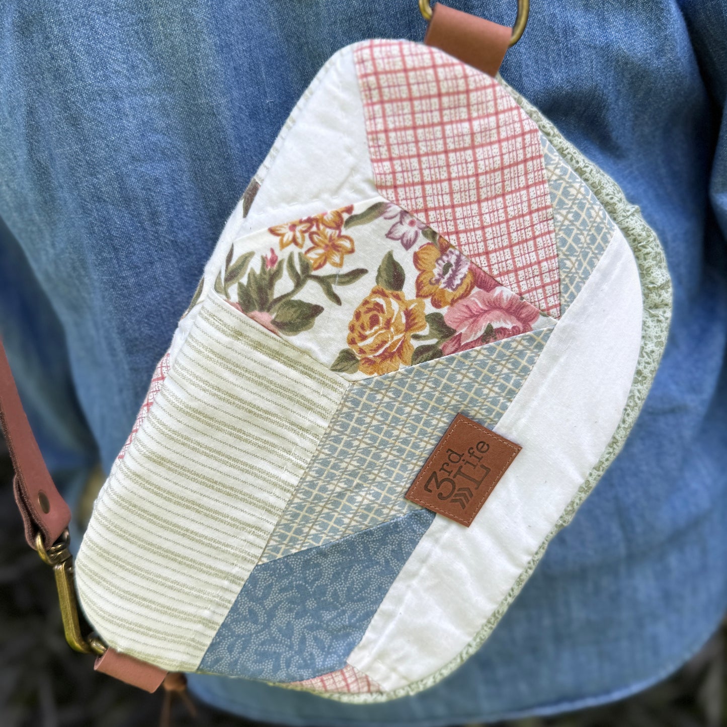 Upcycled Quilt Bag - Cotton Candy Star 1
