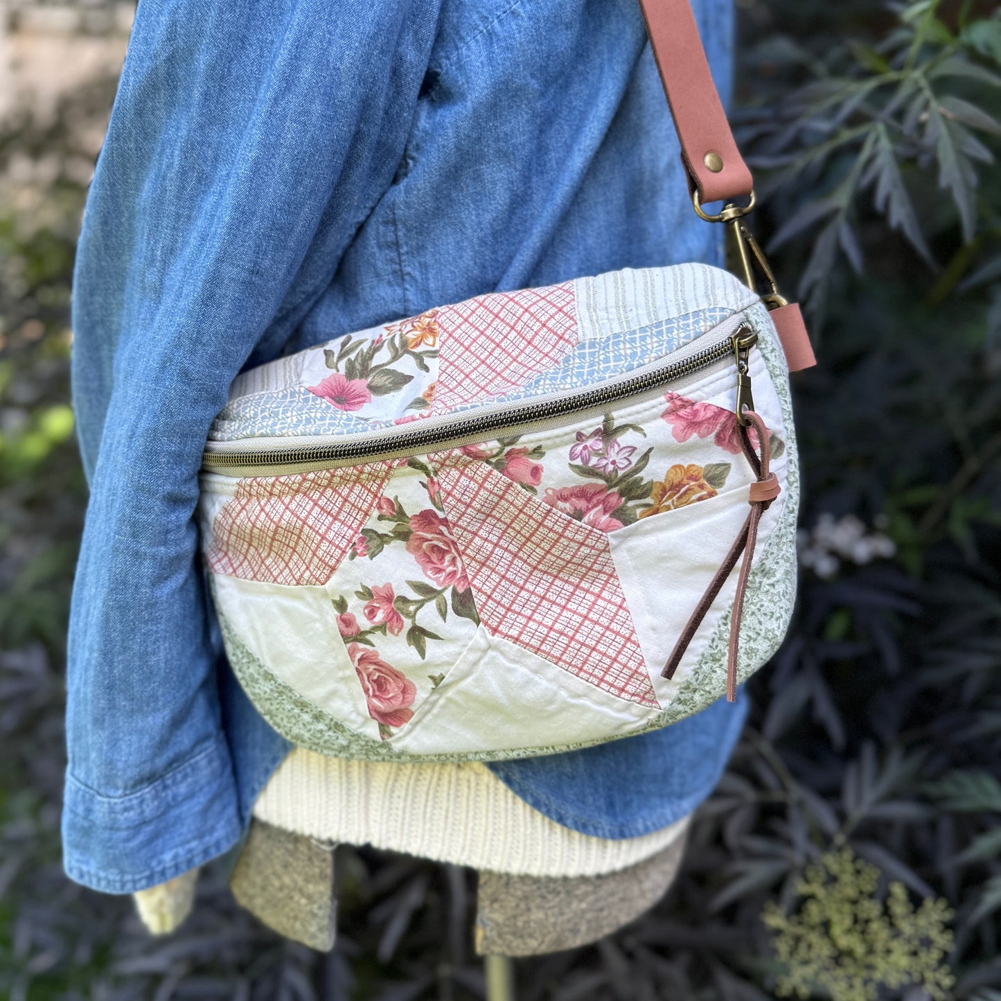Upcycled Quilt Bag - Cotton Candy Star 1