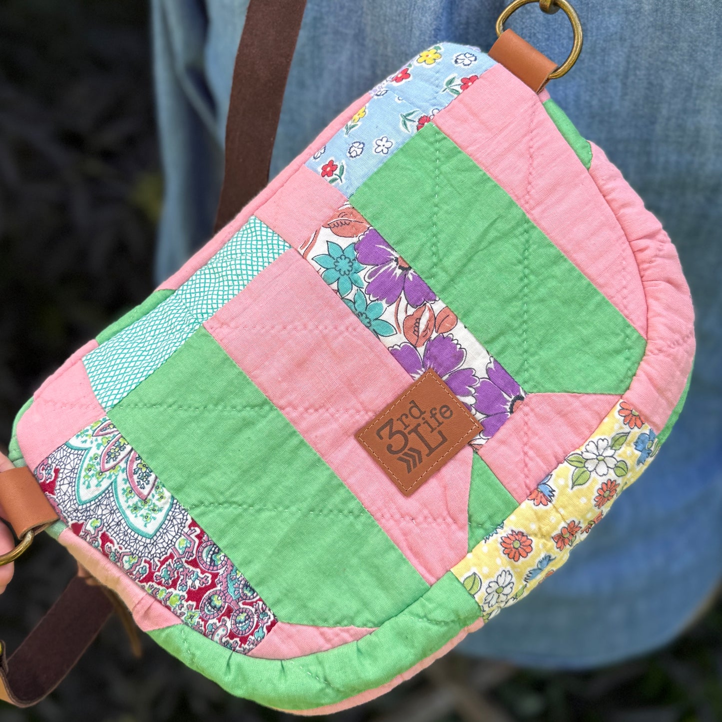 Upcycled Quilt Bag - Fun Times Pinwheel