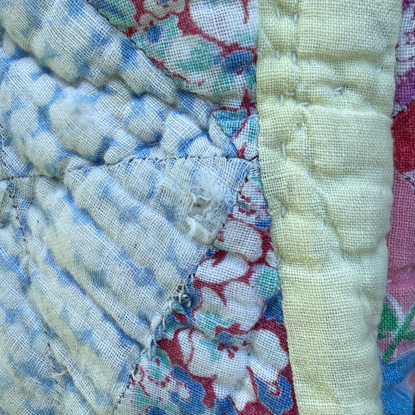 Upcycled Quilt Bag - Pink & Blue Classic Quilt