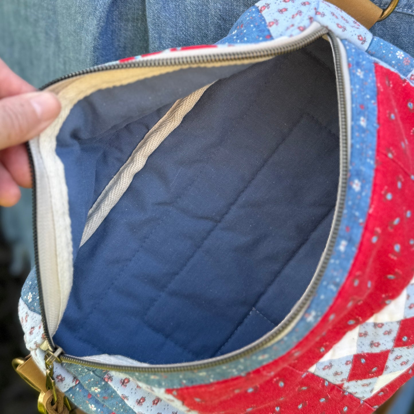 Upcycled Quilt Bag - Raggedy Ann