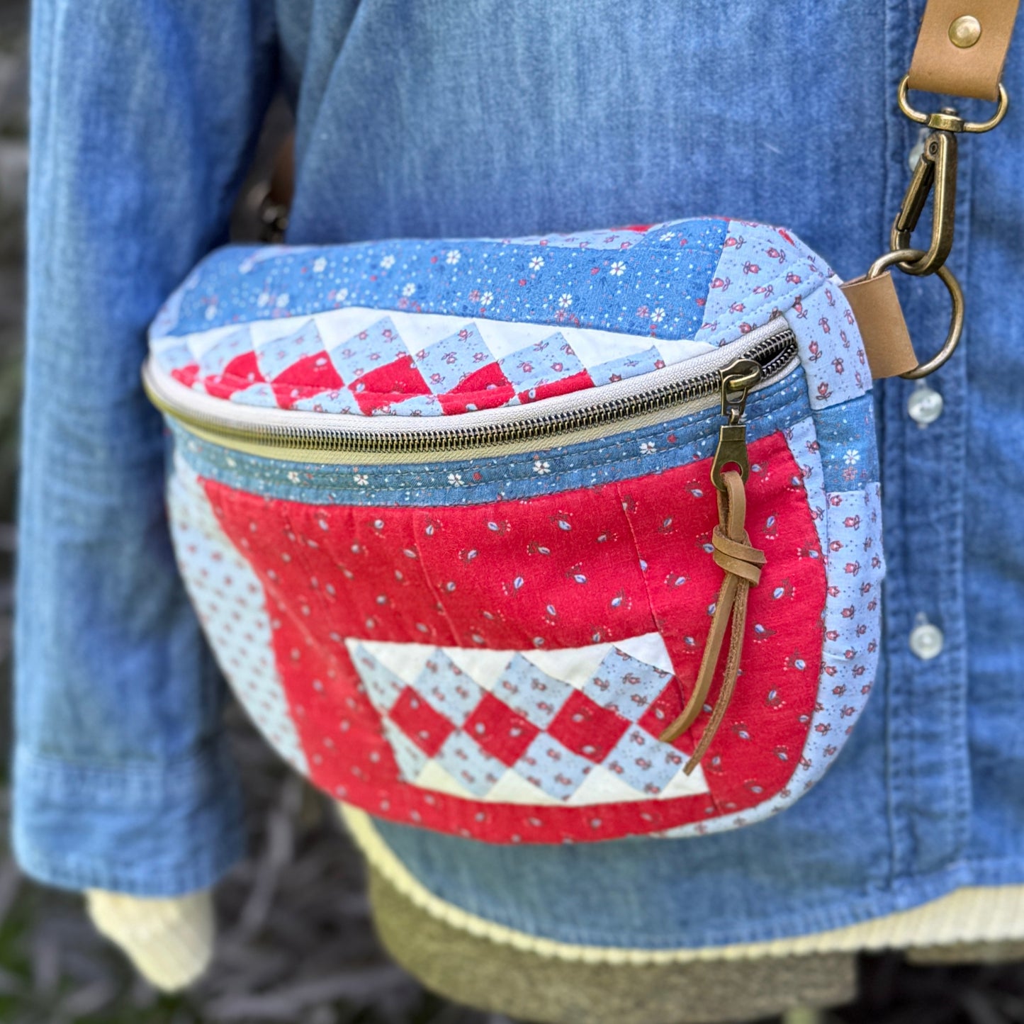 Upcycled Quilt Bag - Raggedy Ann