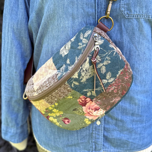 Upcycled Quilt Bag - Earthy Jewel 2