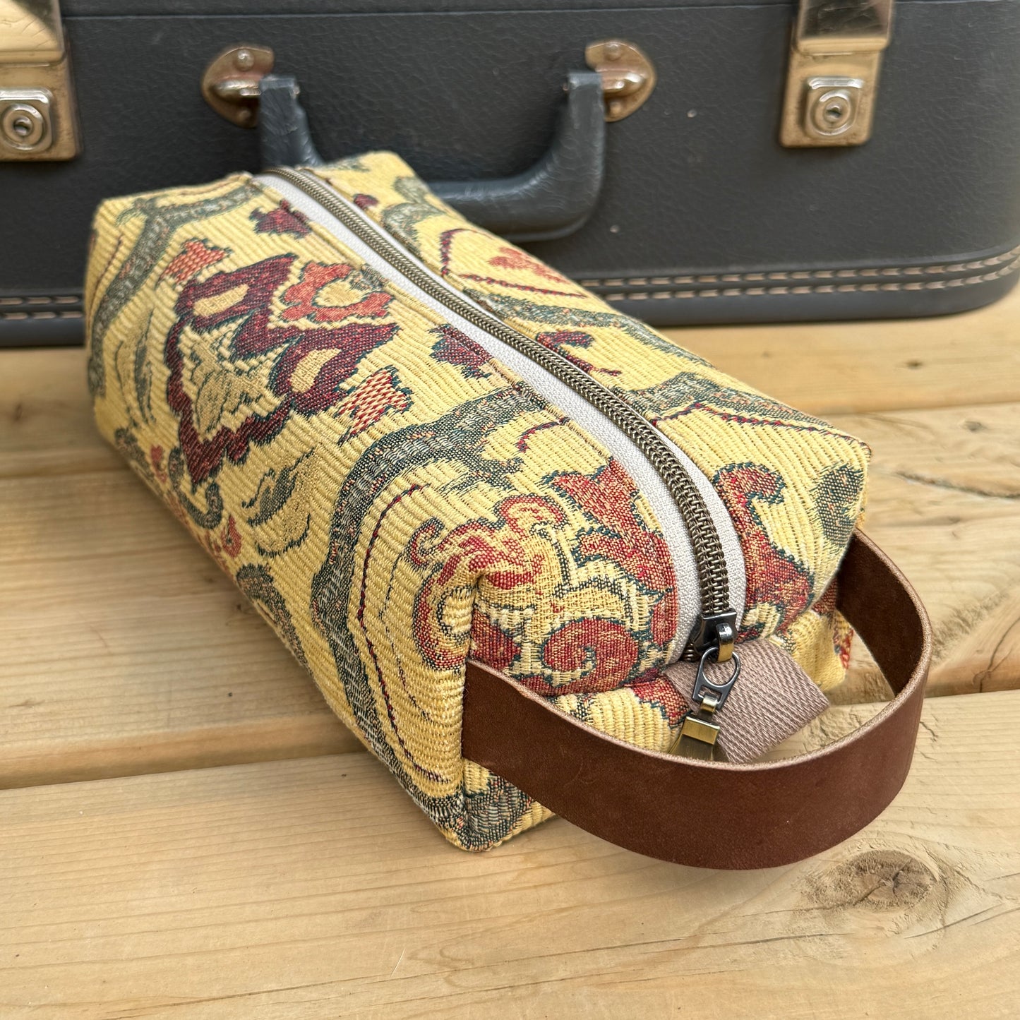 Toiletry Bag - Yellow Upholstery