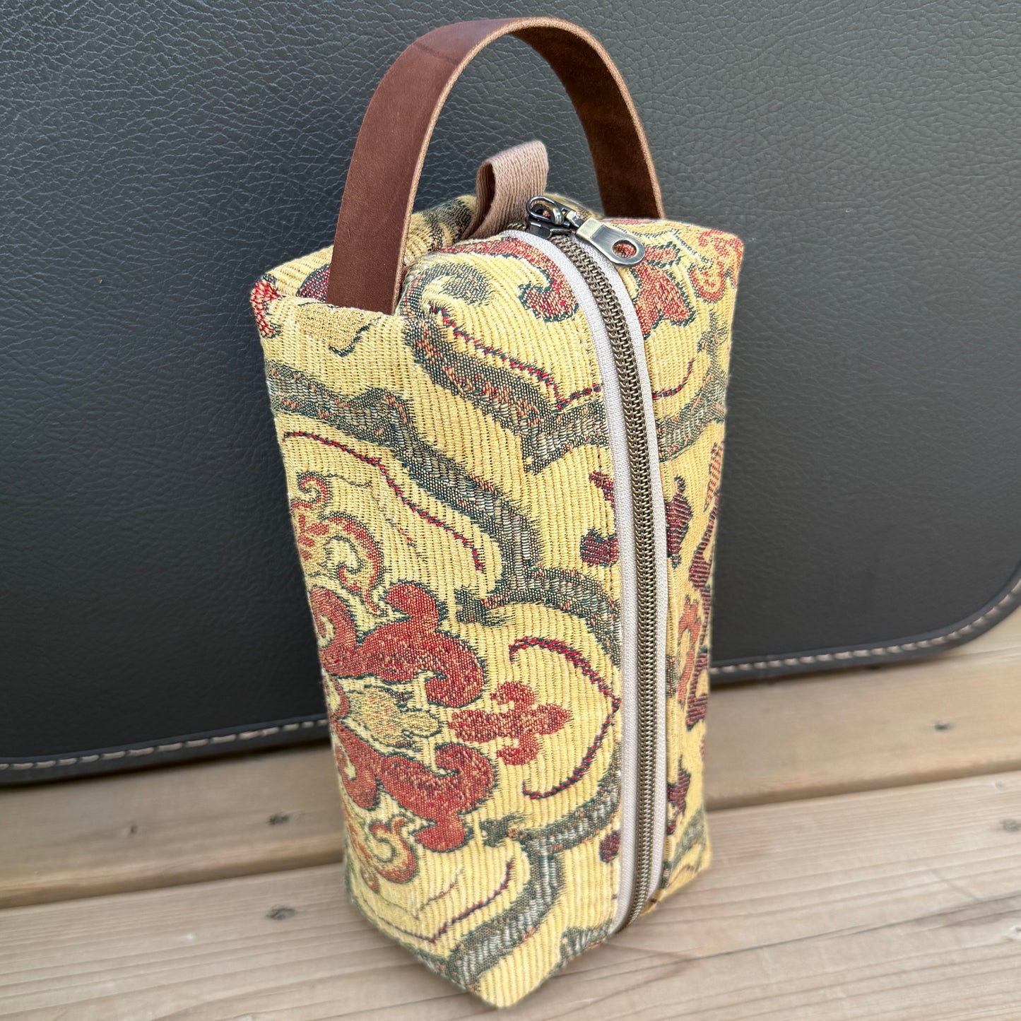 Toiletry Bag - Yellow Upholstery