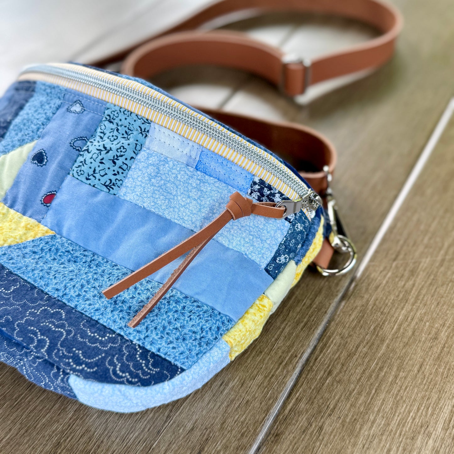 Upcycled Quilt Bag - starry night
