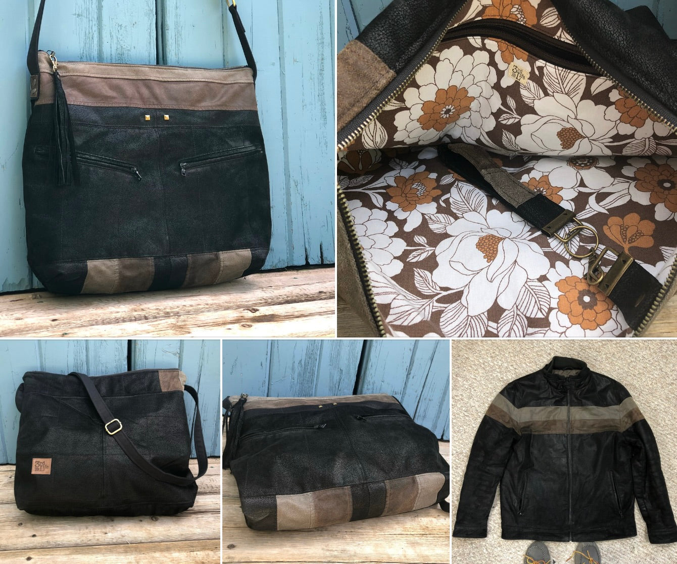 Custom Leather Jacket Bag - Made from your own jacket
