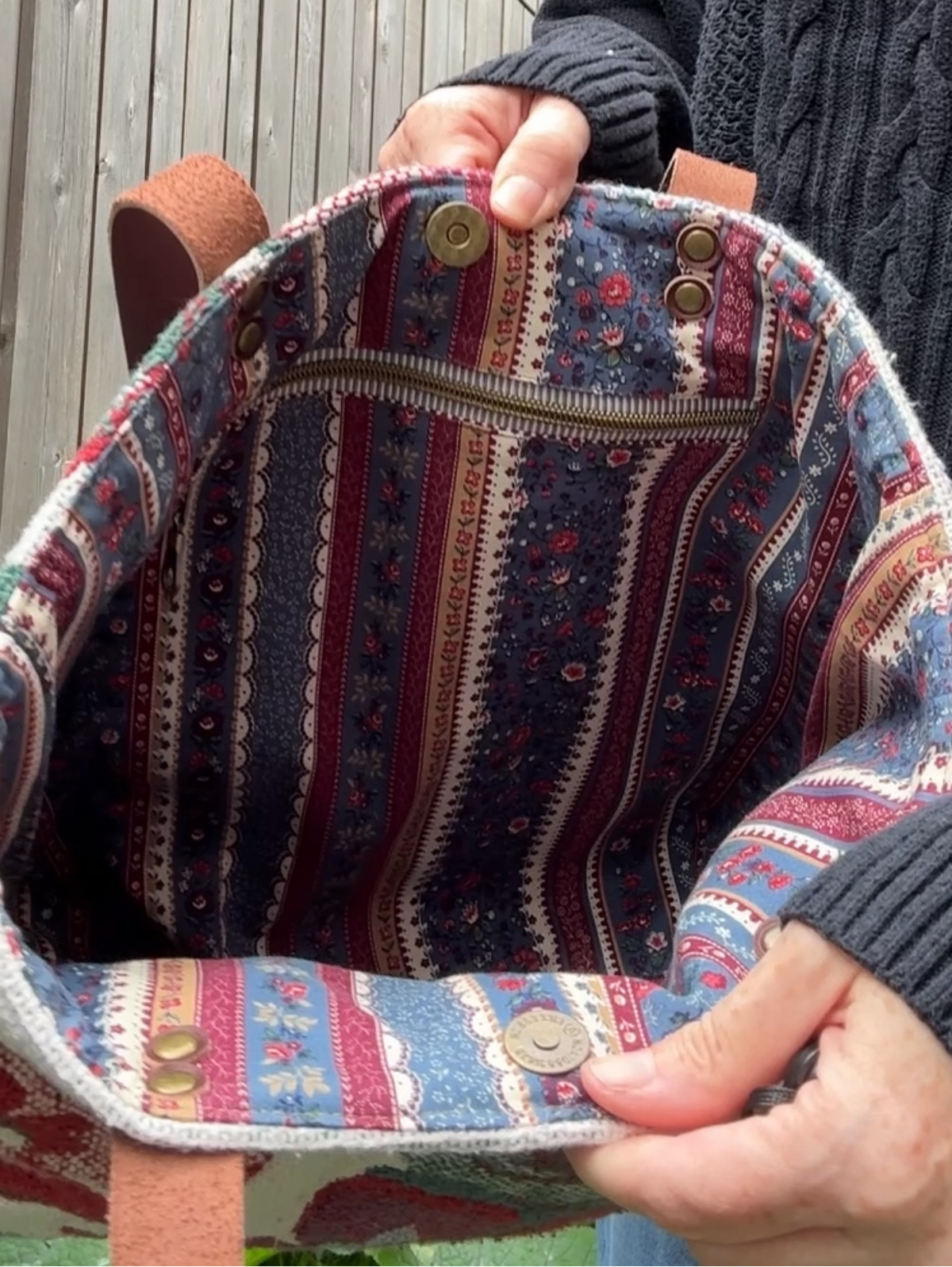 Strawberry Bloom, Tapestry Tote