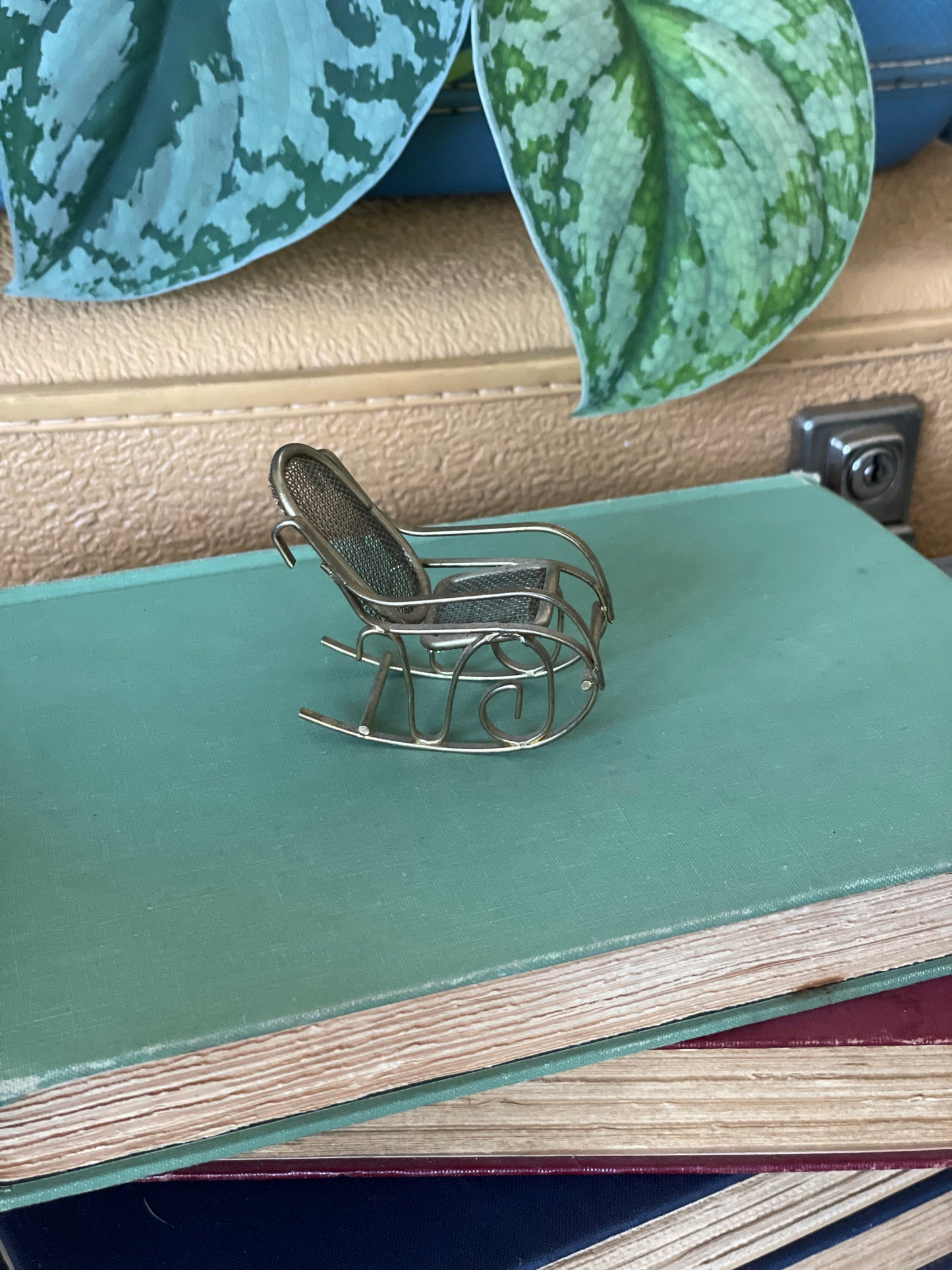 Miniature Brass Rocking Chair